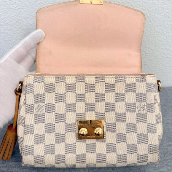 Louis Vuitton Croisette Damier Azur Canvas Top Handle Crossbody Bag - Picture 11 of 14